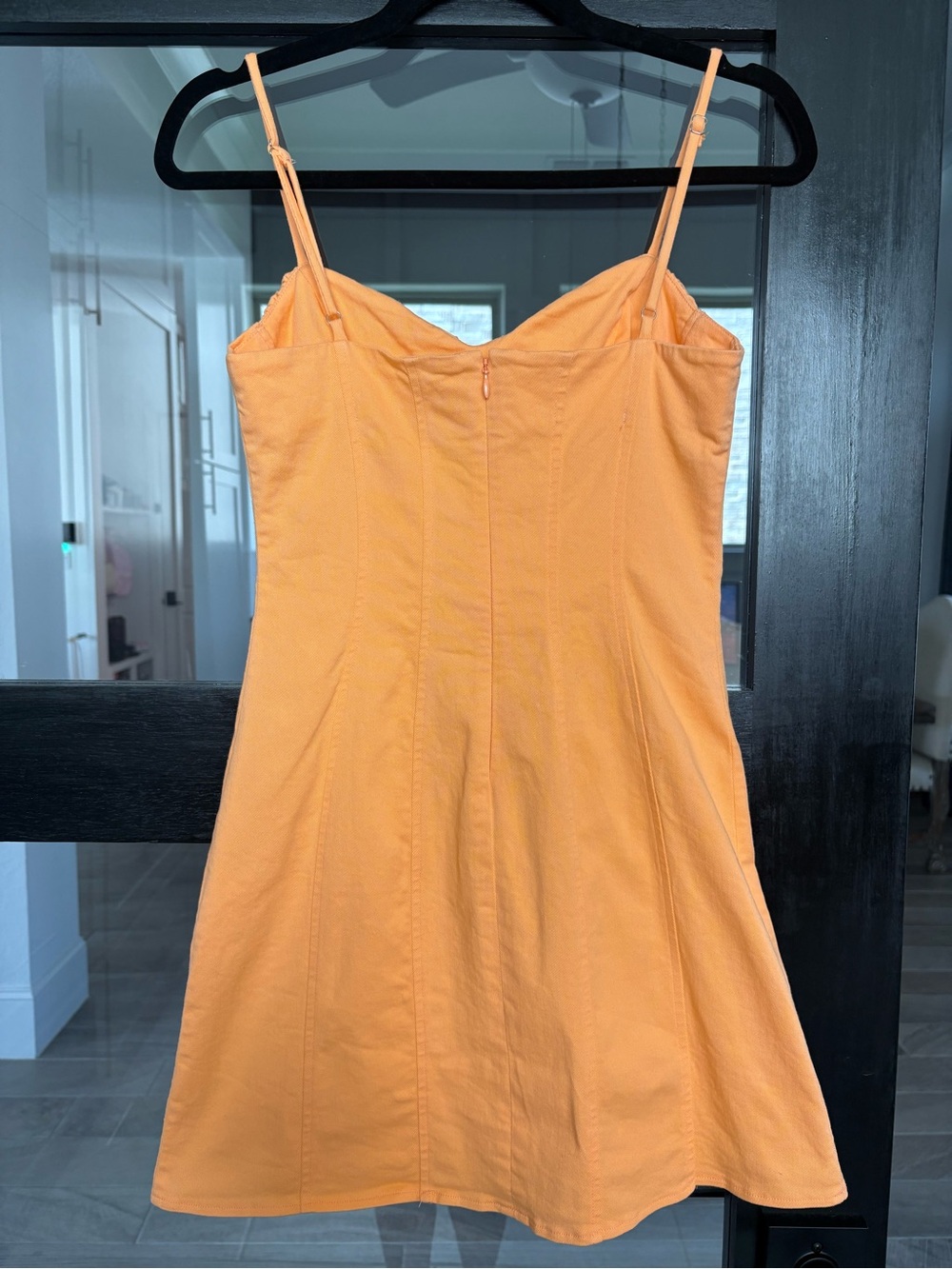 ASTR The Label Vietta Papaya Orange Denim Corset Mini Dress Revolve - M - Picture 5 of 13